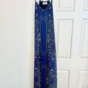 Love Sam Paisley Blue Maxi Dress